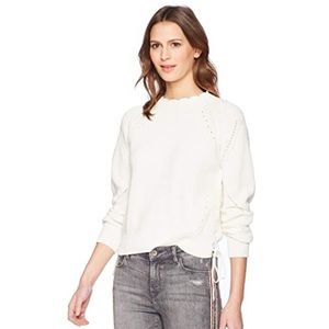 Joie Adanya White Side Tie sweater